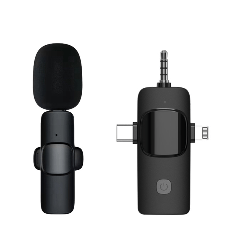 Wireless Lavalier Microphone For IPhone - Android Phone Camera Computer Laptop Dual Wireless Lavalier Microphone