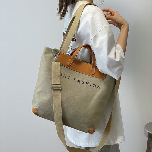Canvas Shoulder Bag Women Ins Fashion Messenger Crossbody Bags